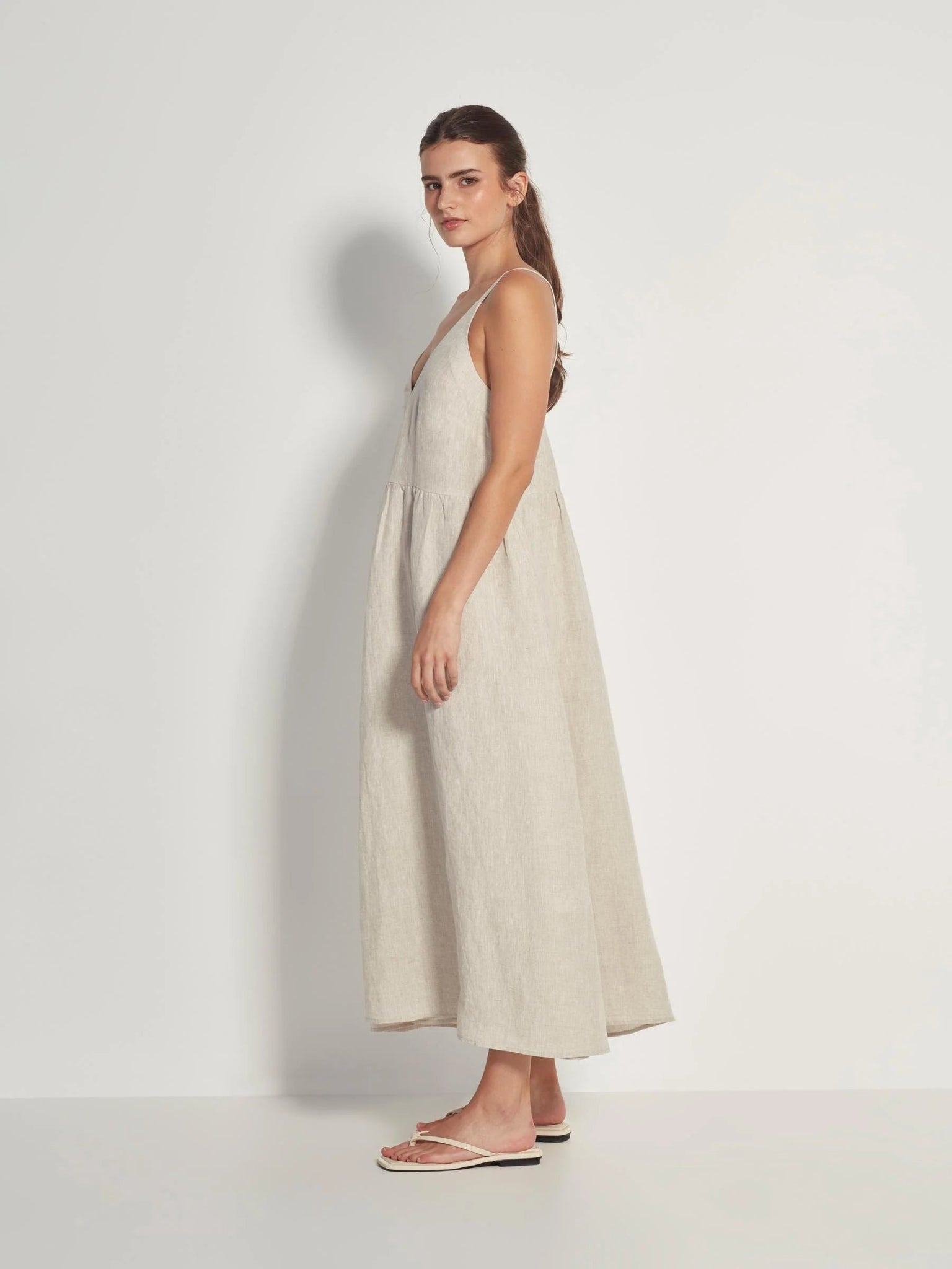 Juliette Hogan | Willow Dress Vintage Linen | Natural | Palm Boutique