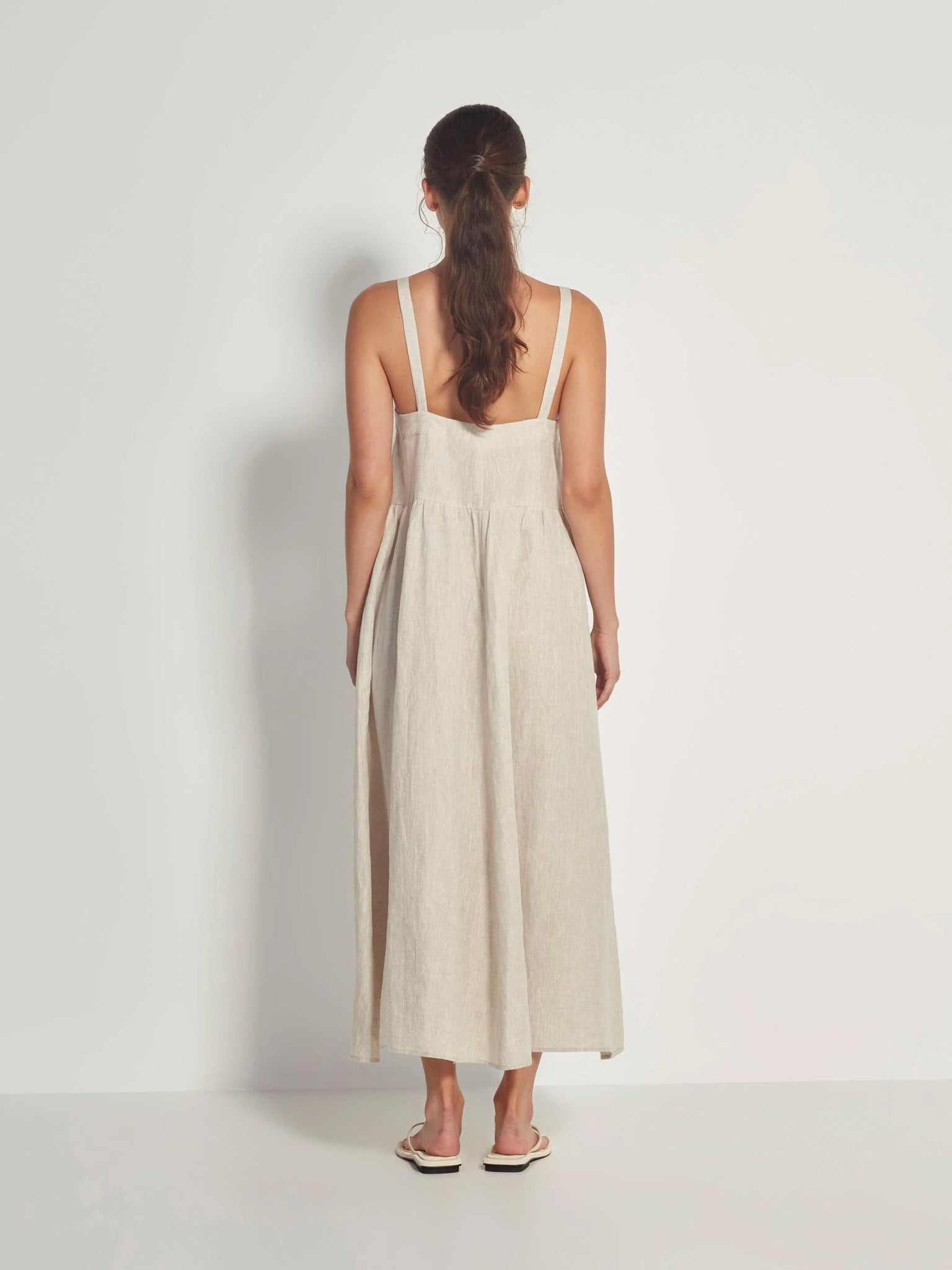 Juliette Hogan | Willow Dress Vintage Linen | Natural | Palm Boutique