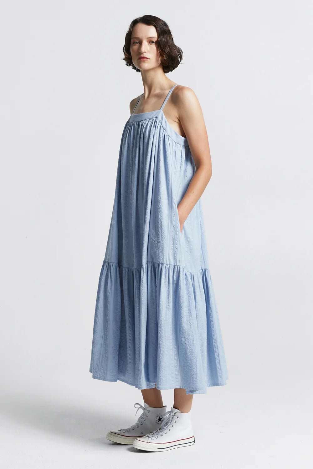 Karen Walker | Armeria Organic Cotton Dress | Light Blue | Palm Boutique