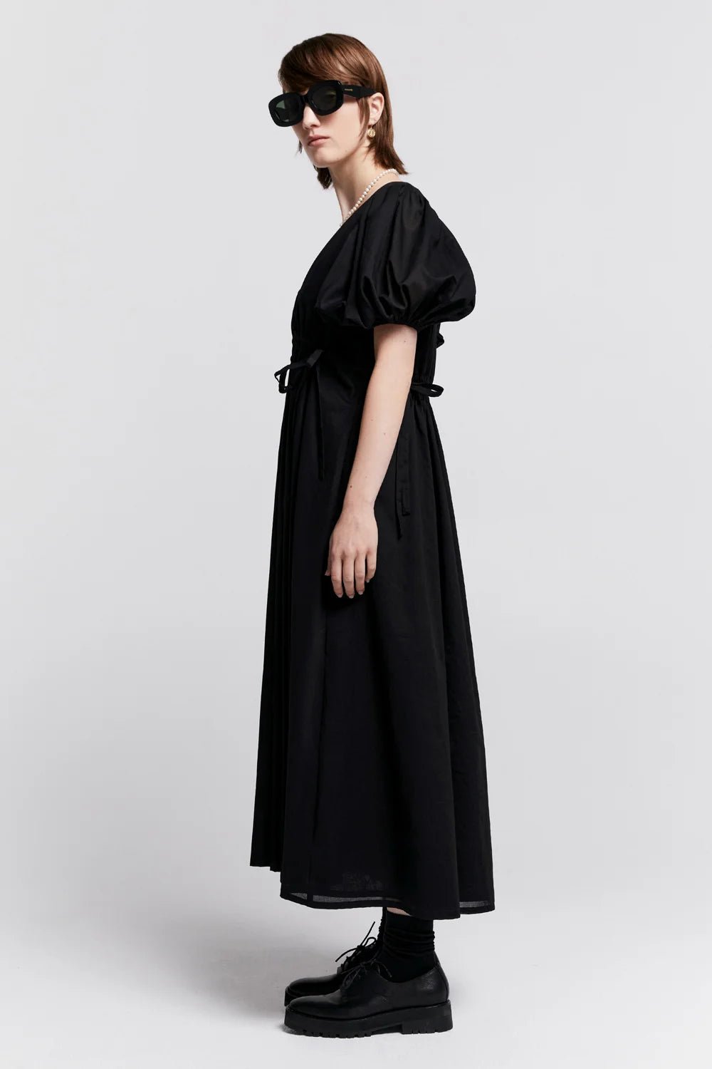 Karen Walker | Lakeside Organic Cotton Dress | Black | Palm Boutique