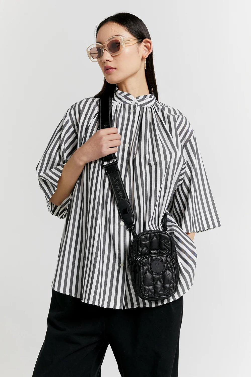 Karen Walker | Monogram Quilted Mini Bag | Black | Palm Boutique