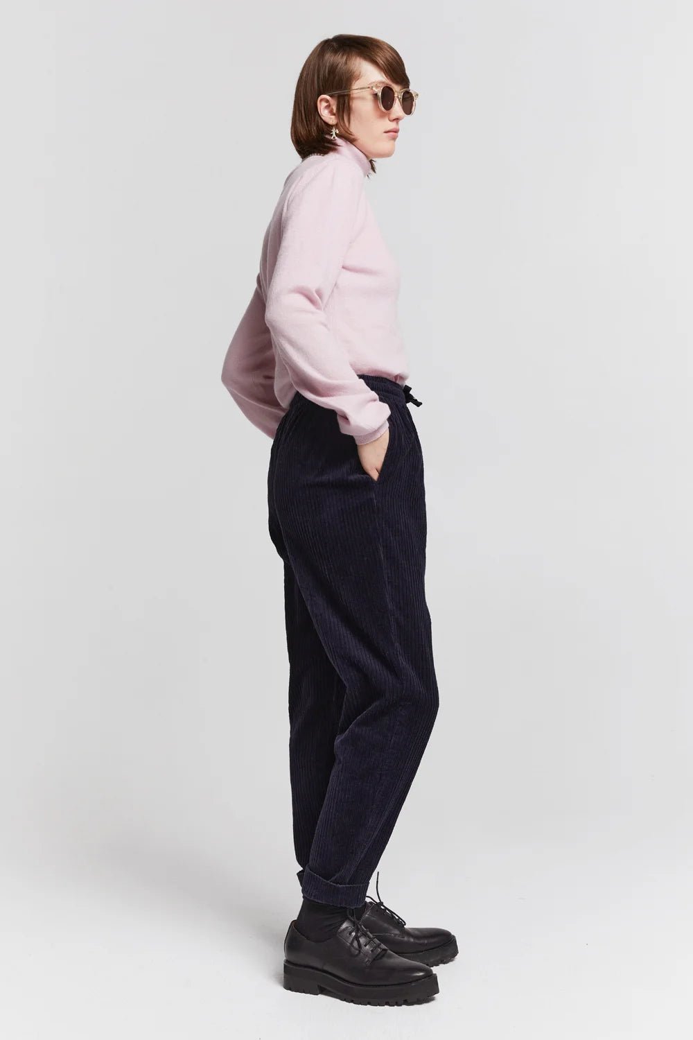 Karen Walker | Nico Corduroy Trousers | Navy | Palm Boutique
