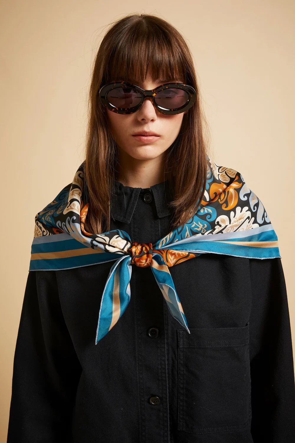 Karen Walker | Tapestry Floral Classic Silk Scarf | Jewel Multi | Palm Boutique