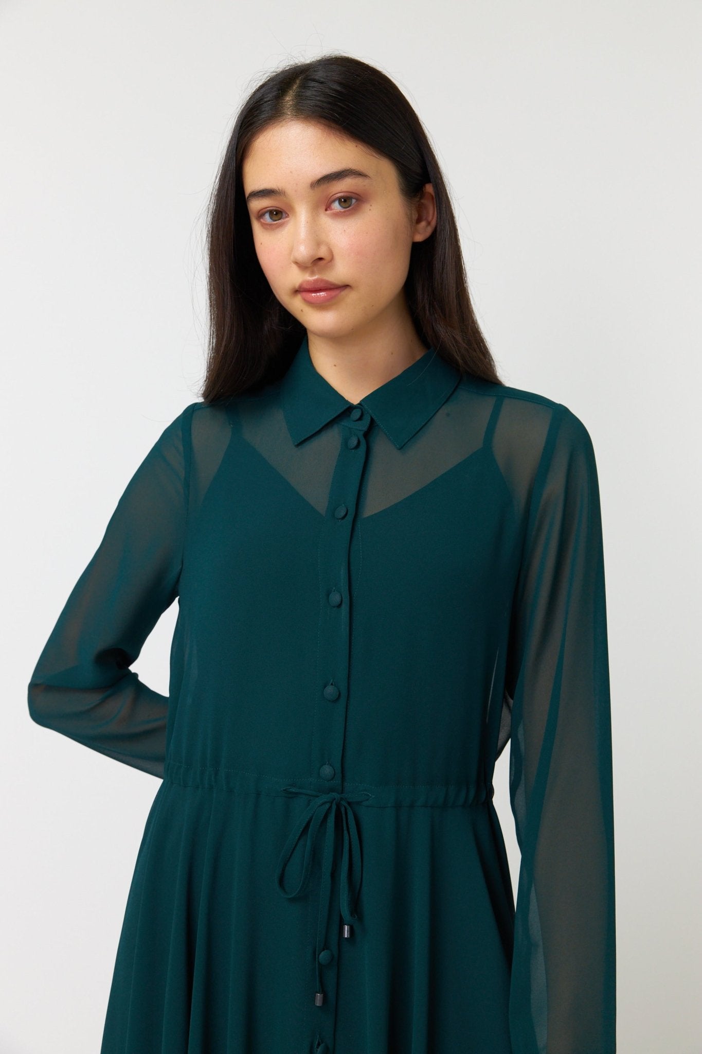 Kate Sylvester | Billowy Shirt Dress | Forest | Palm Boutique