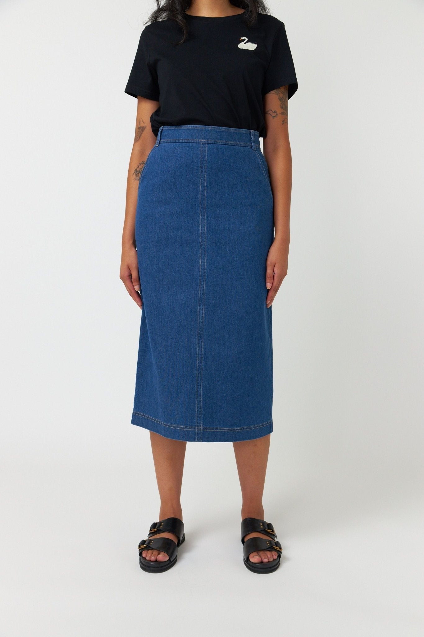 Kate Sylvester | Denim Skirt | Mid Blue | Palm Boutique
