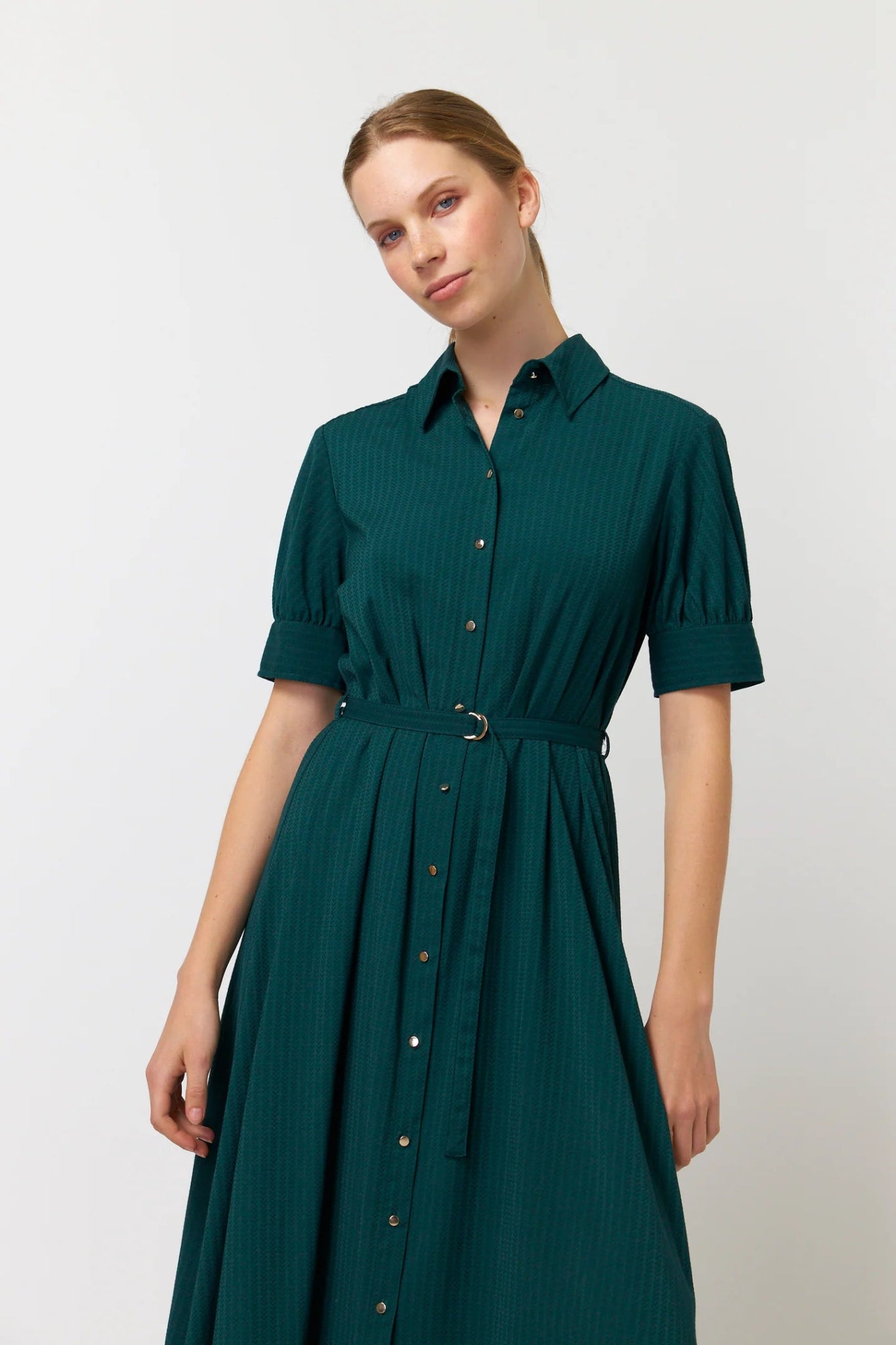Kate Sylvester | Jacqui Shirt Dress | Bottle | Palm Boutique