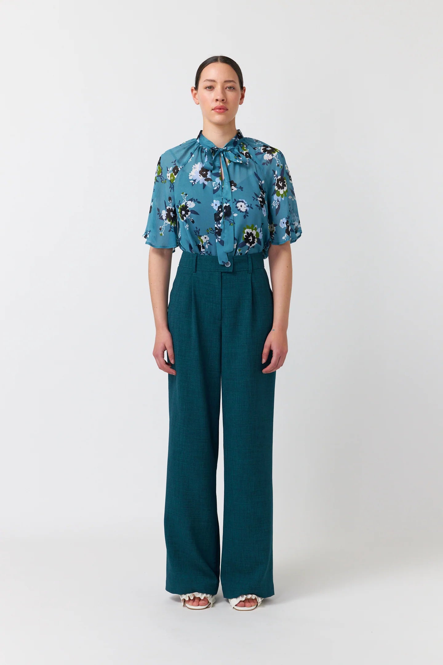 Kate Sylvester | Romeo Blouse | Teal | Palm Boutique