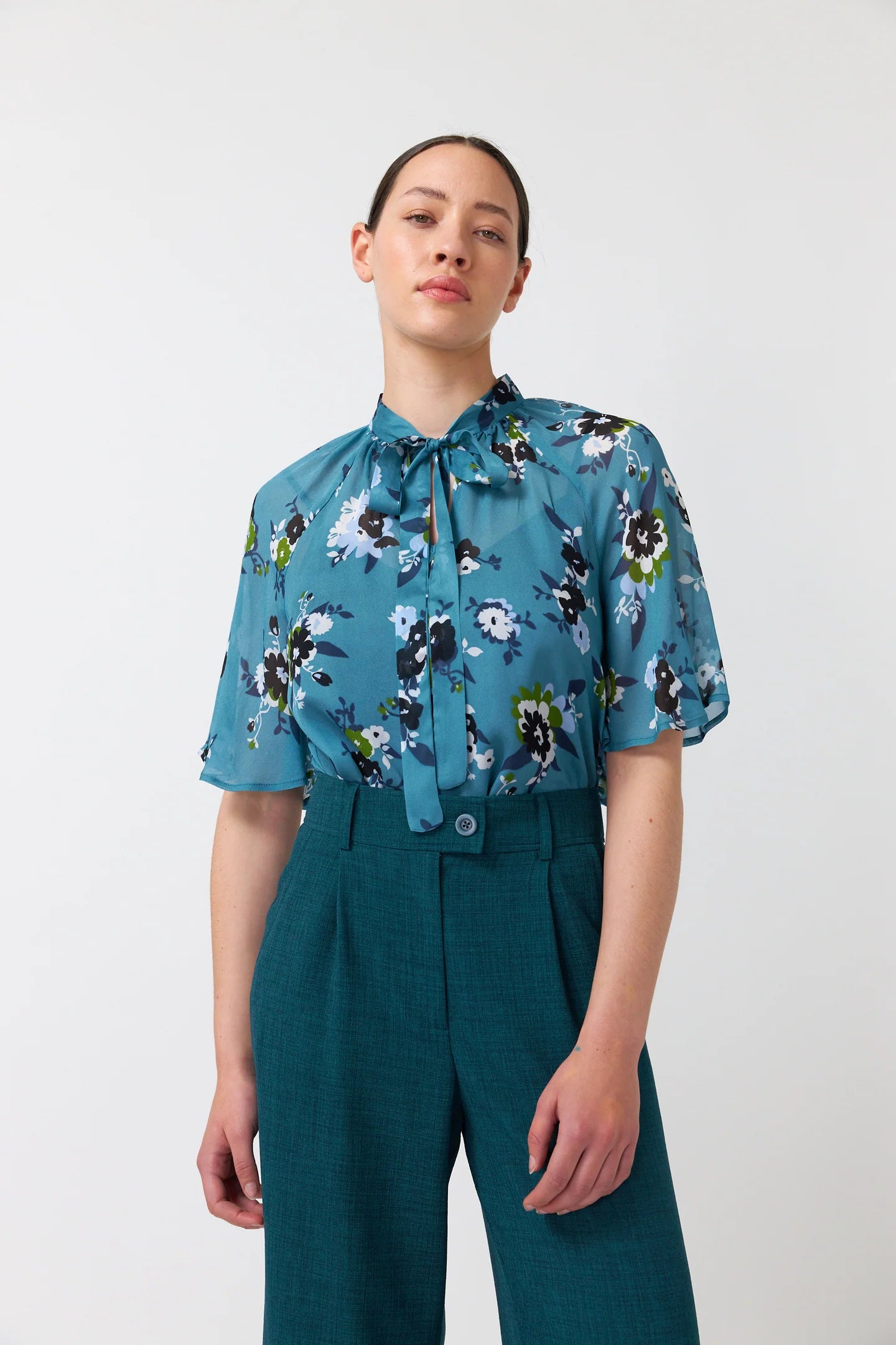 Kate Sylvester | Romeo Blouse | Teal | Palm Boutique