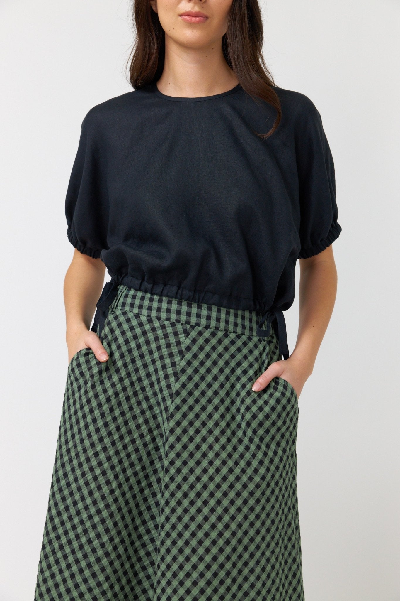 Kate Sylvester | Summer Check Skirt | Mint | Palm Boutique