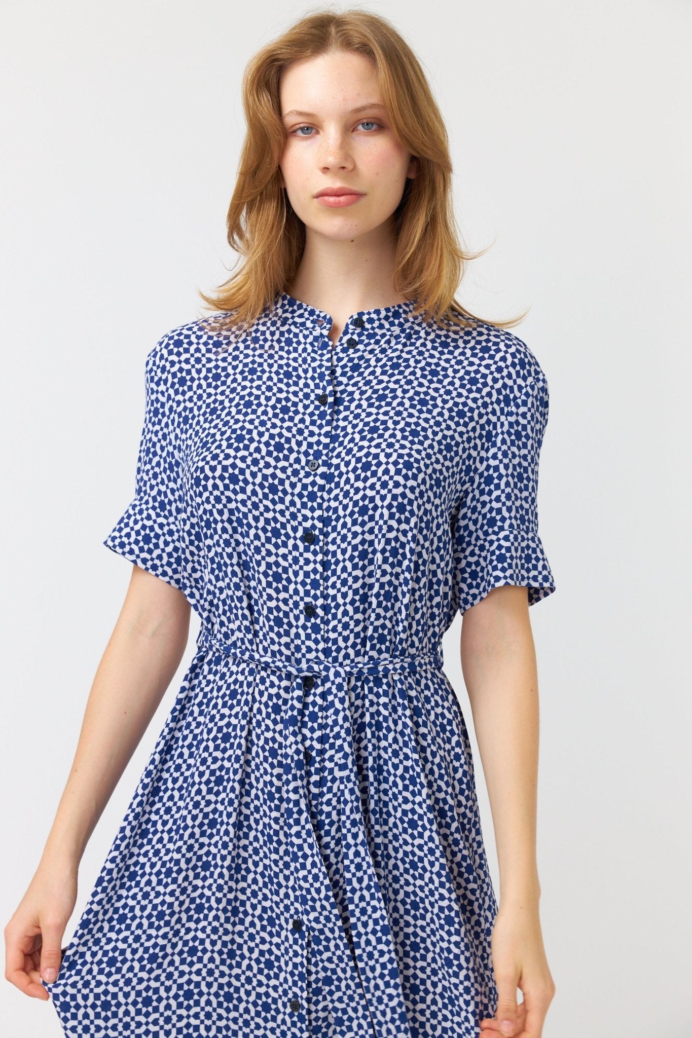 Kate Sylvester | Tiles Shirt Dress | Ink Ivory | Palm Boutique