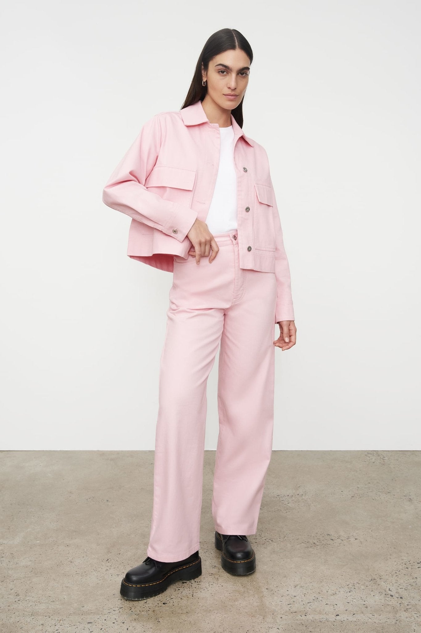 kowtow | Mirror Jacket | Light Pink Denim | Palm Boutique