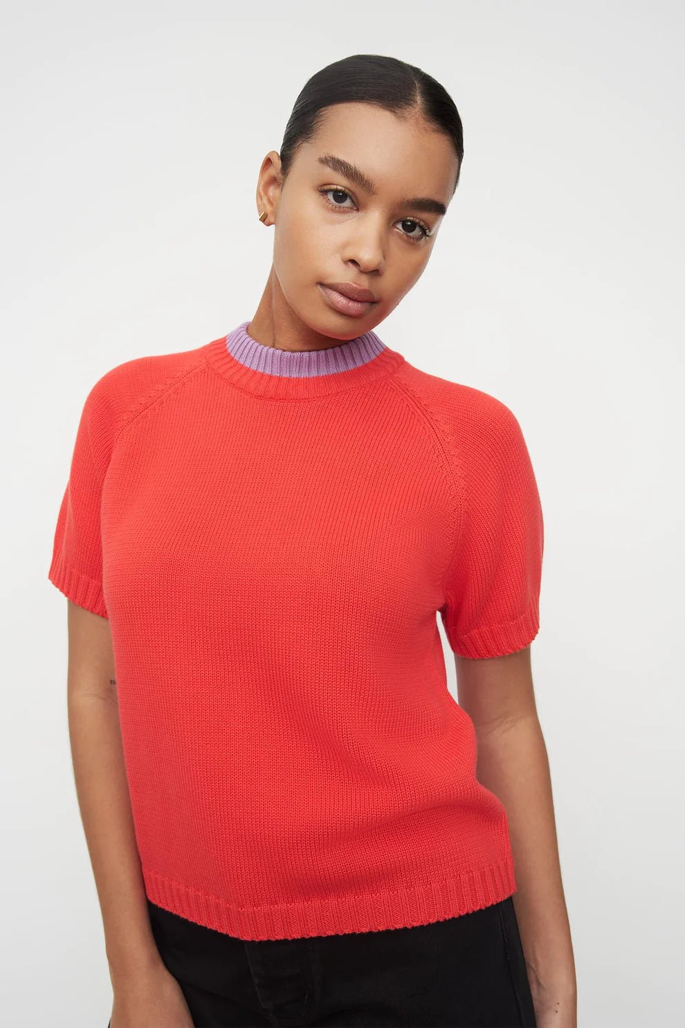 kowtow | Trace Tee | Neon Red | Palm Boutique