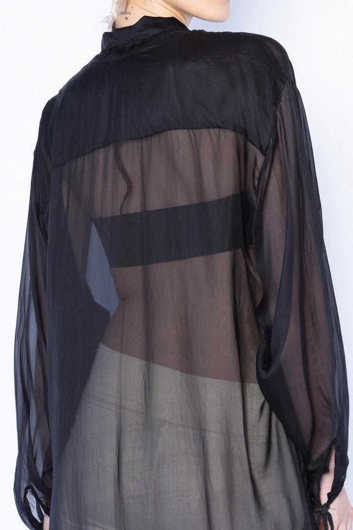 Lela Jacobs | Air Shirt | Black Silk | Palm Boutique