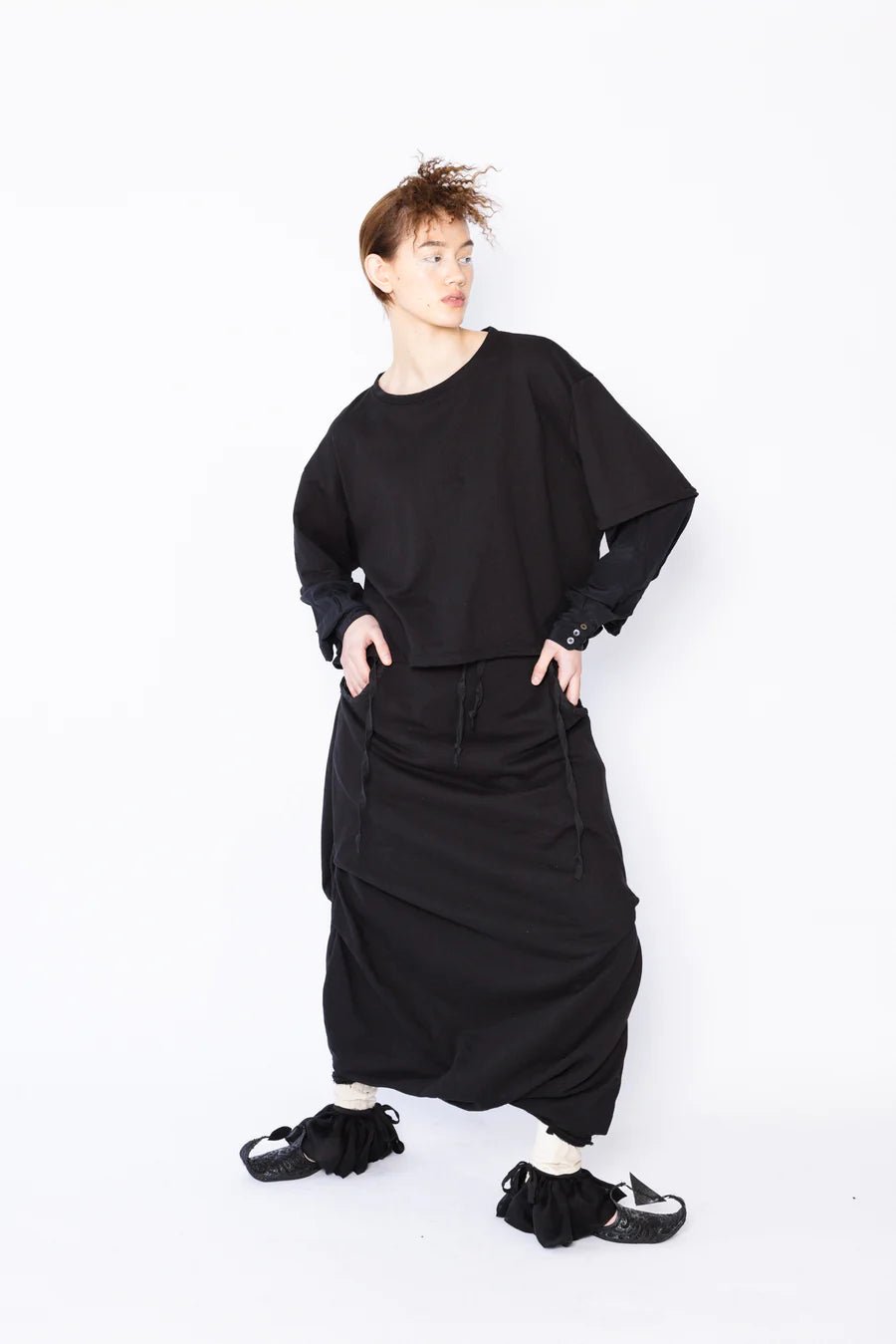 Lela Jacobs | Big Pleat Skirt | Black | Palm Boutique