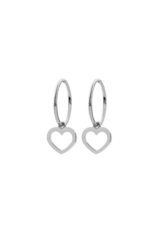 Karen Walker | Mini heart sleepers | Silver | Palm Boutique