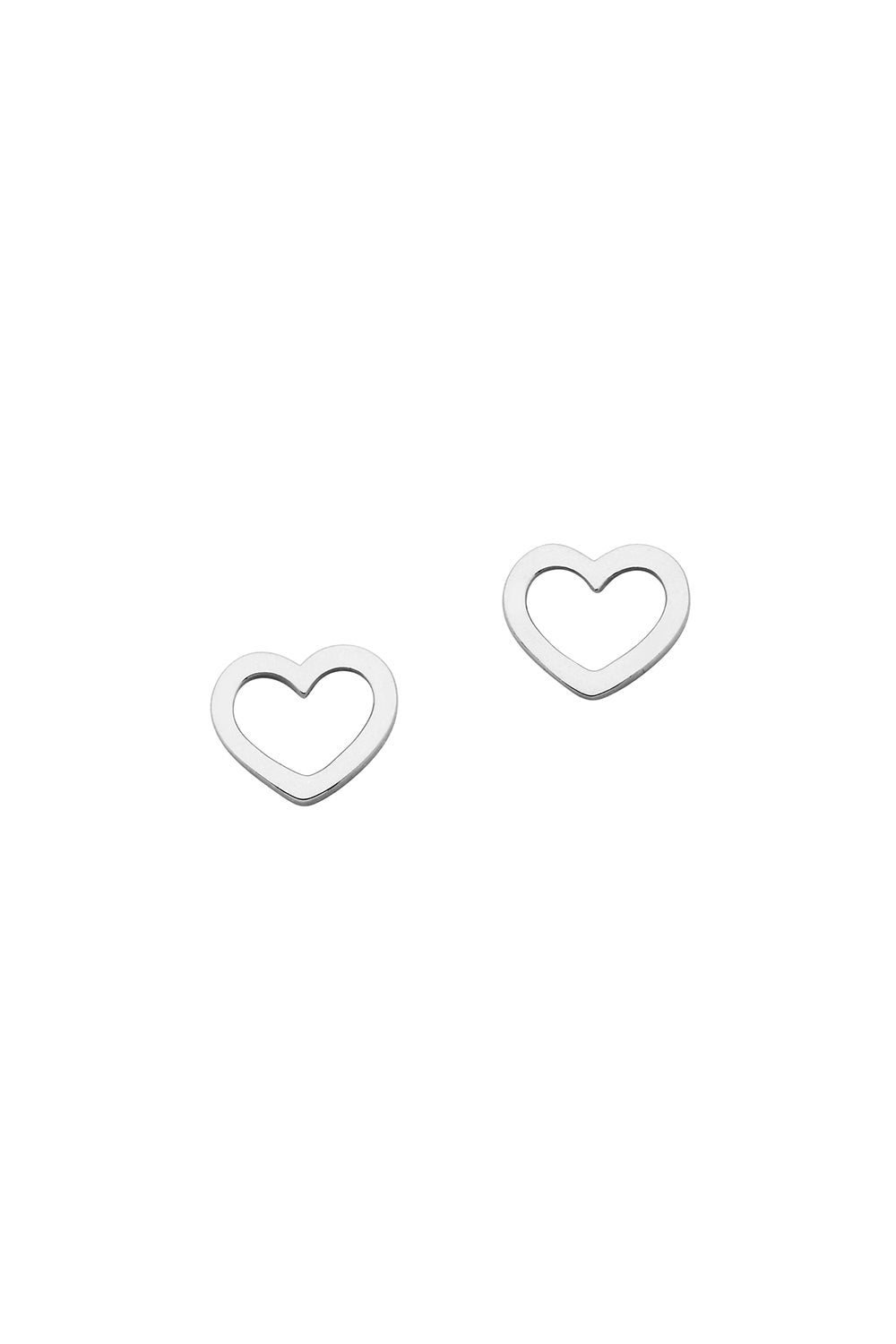 Karen Walker | Mini heart studs | Silver | Palm Boutique