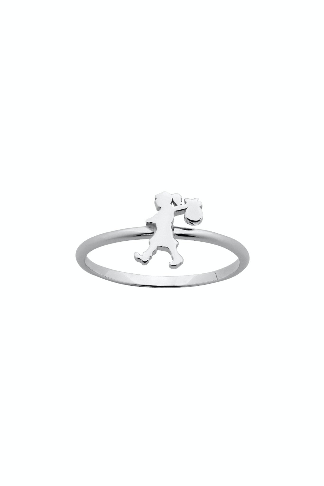 Karen Walker Jewellery | Mini Runaway Girl Ring Silver M | Palm Boutique