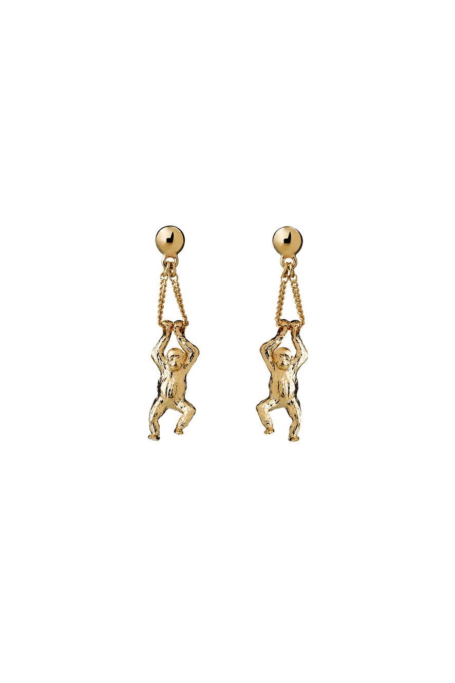 Karen Walker Jewellery | Orangutan Earrings | Gold | Palm Boutique