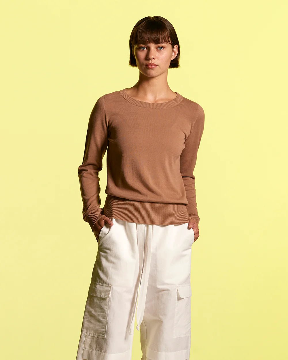 Standard Issue | Cotton Crew Sweater | Sand | Palm Boutique
