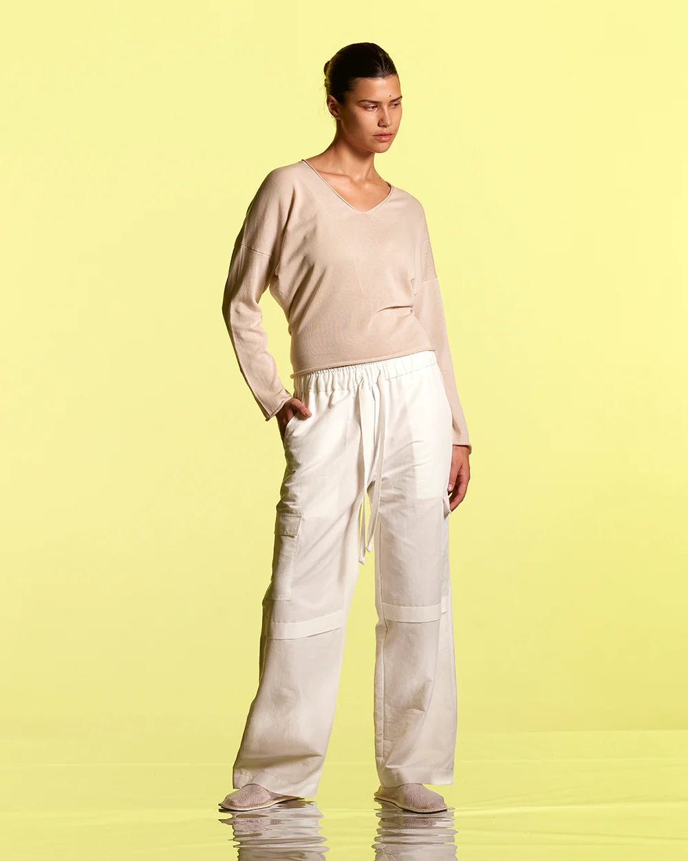 Standard Issue | Cotton Drape Sweater | Oat | Palm Boutique