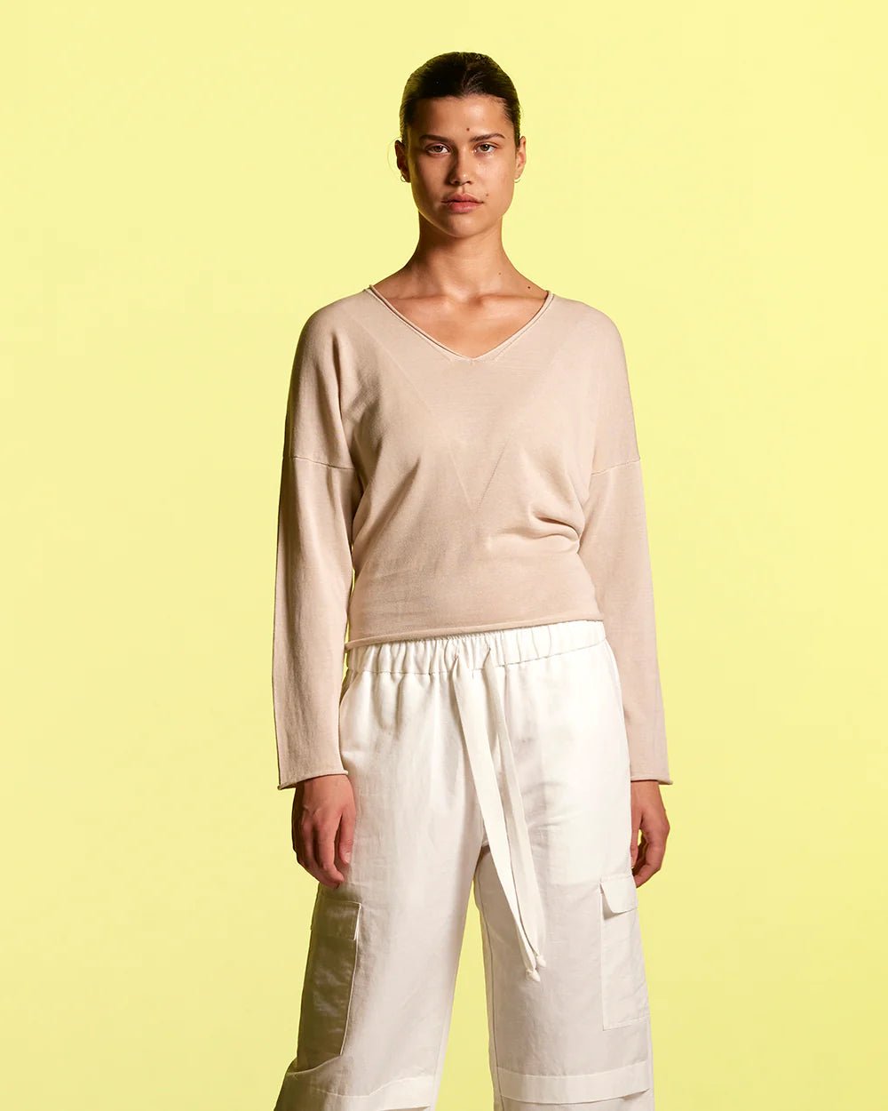 Standard Issue | Cotton Drape Sweater | Oat | Palm Boutique