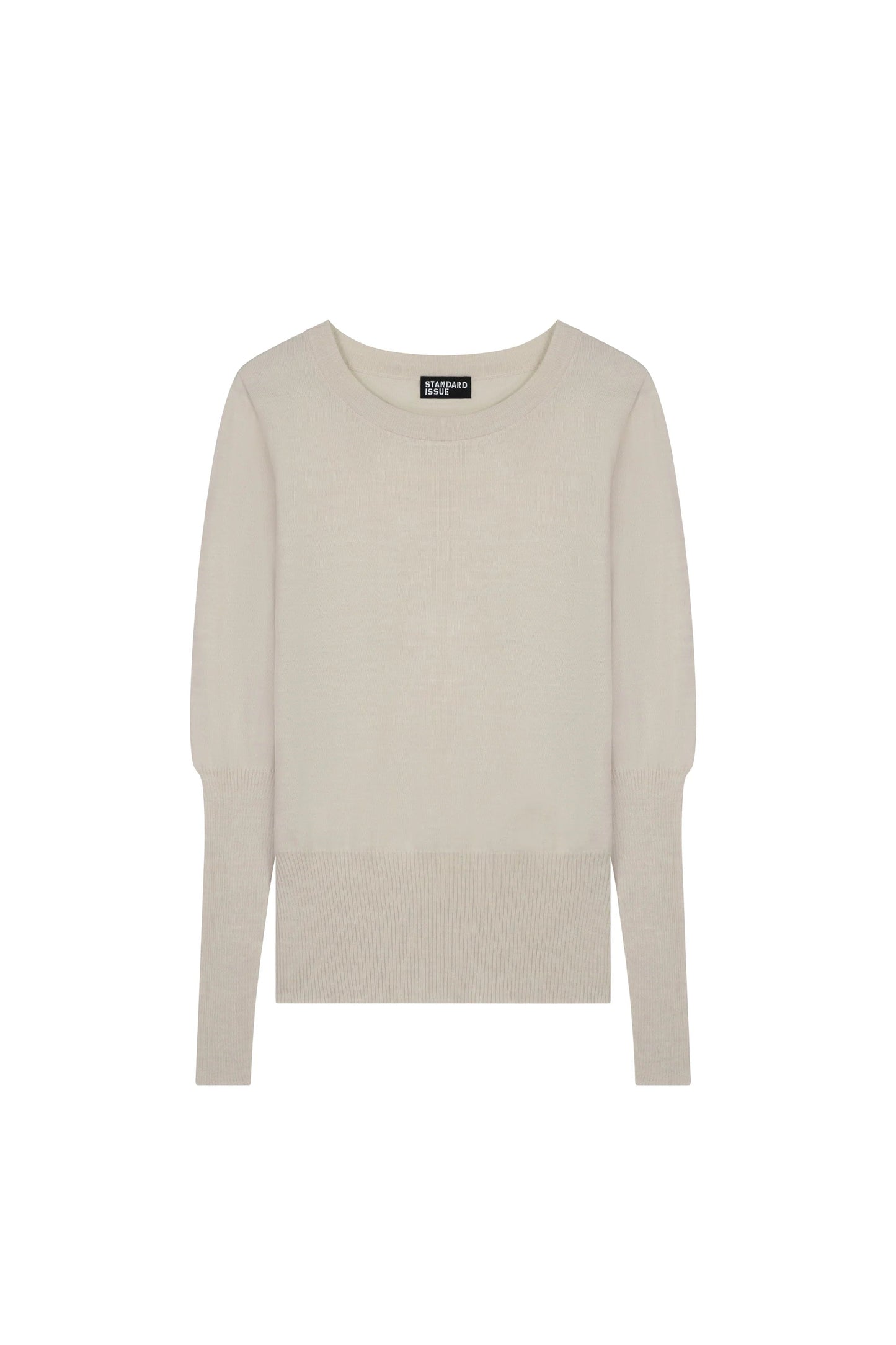 Standard Issue | Merino Long Rib Sweater | Alabaster | Palm Boutique