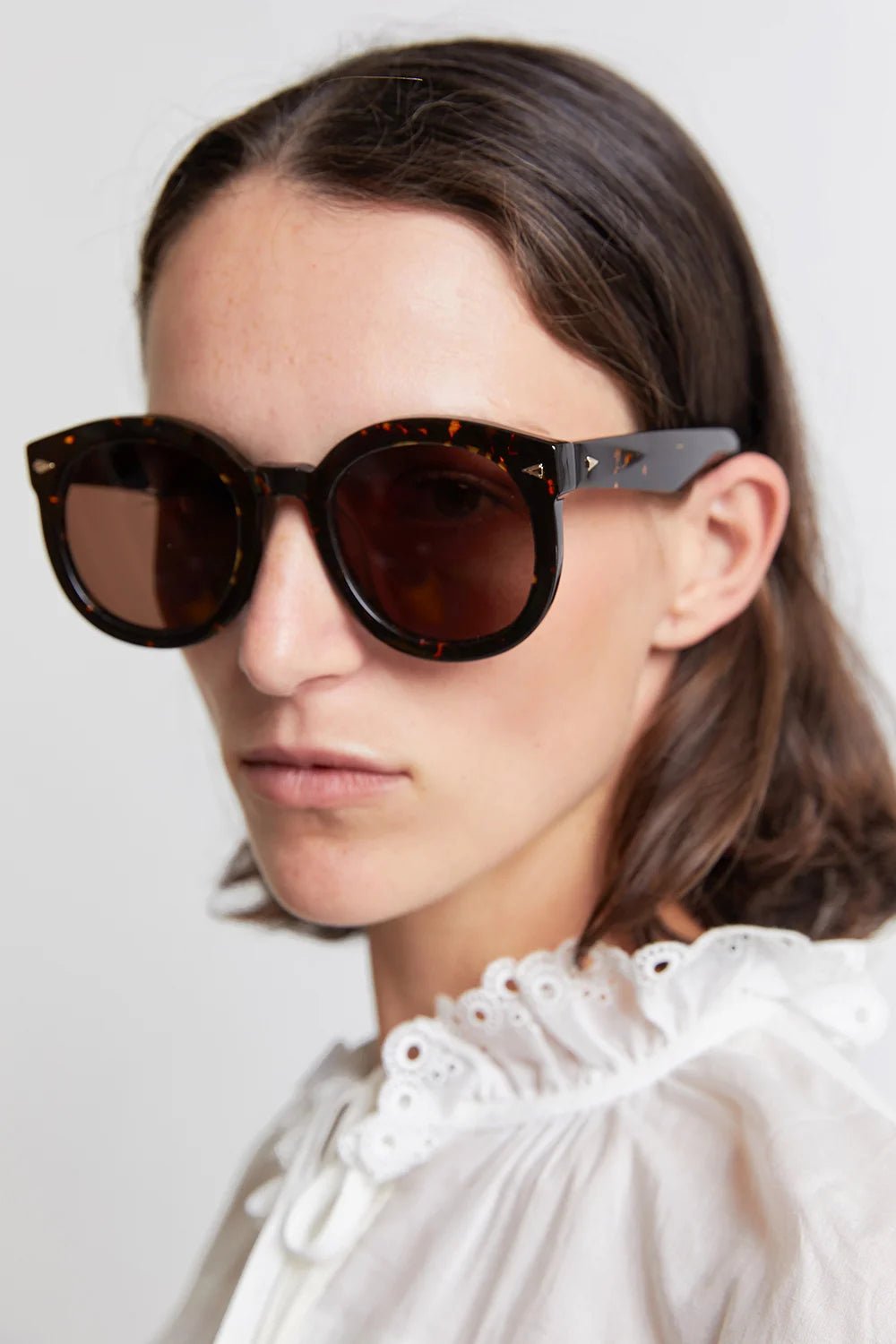 Karen Walker Eyewear | Super Duper Strength | Cracked Tort | Palm Boutique