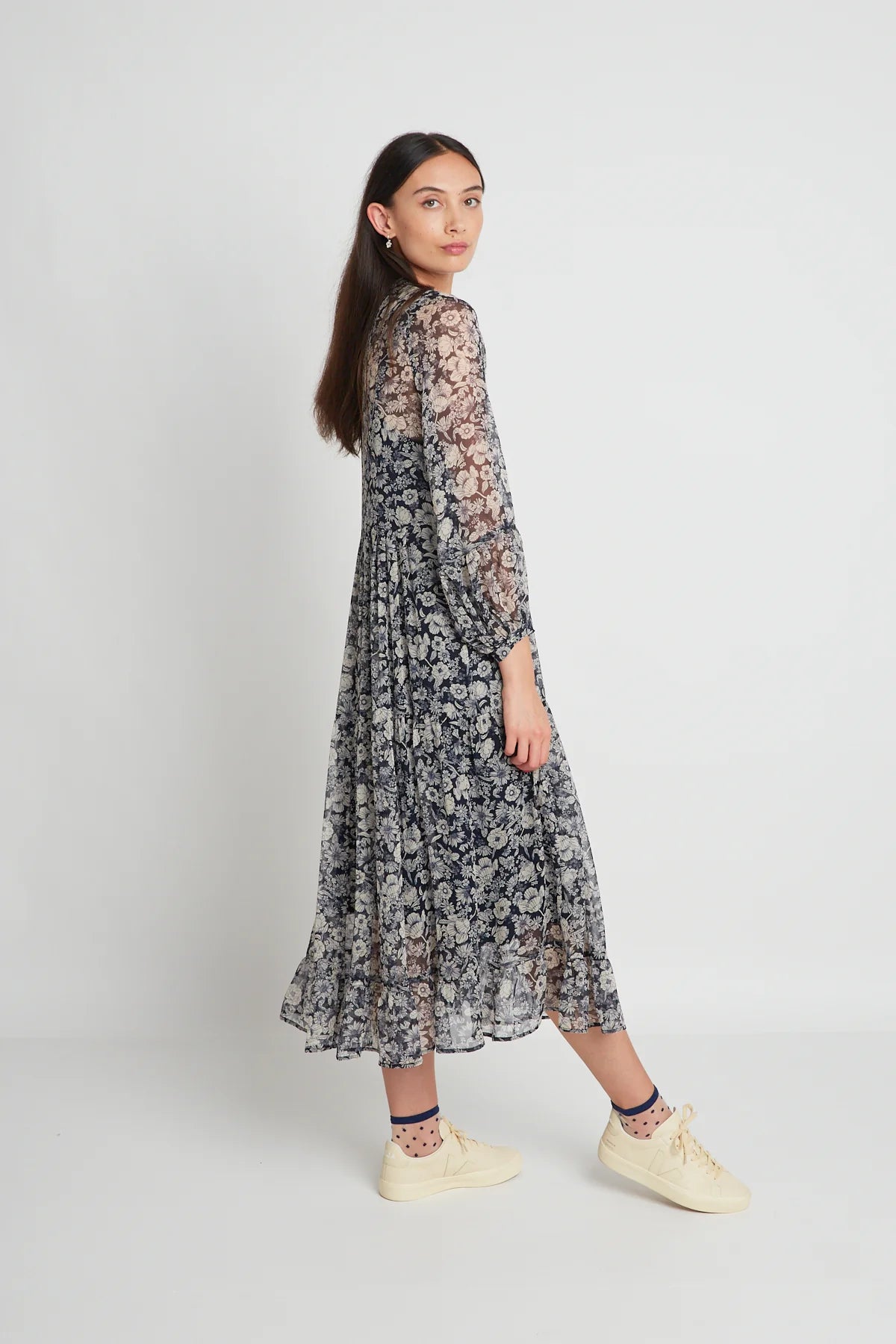 twenty-seven names | The Very Thought of You Dress | Navy Stencil Floral | Palm Boutique