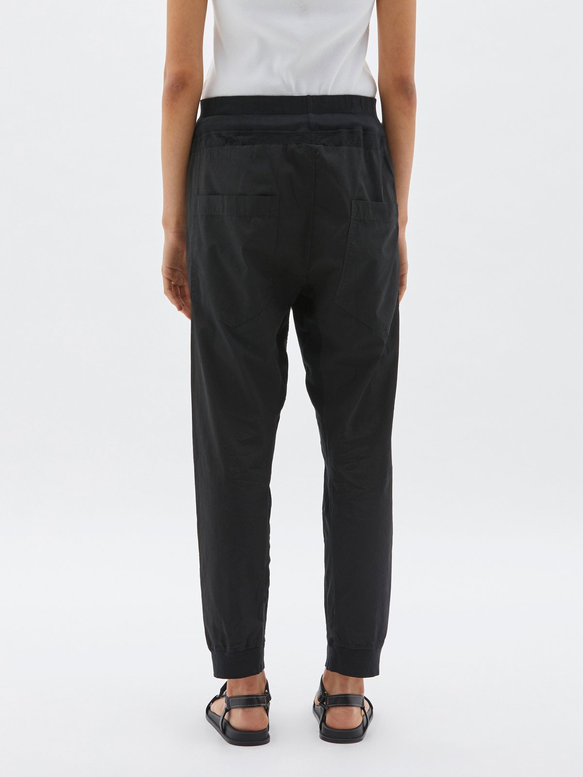 bassike | Utility Cotton Jersey Pant - Black | Palm Boutique