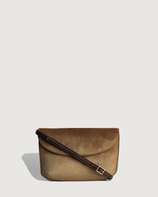 Yu Mei | Keriana Clutch | Brun Suede | Palm Boutique