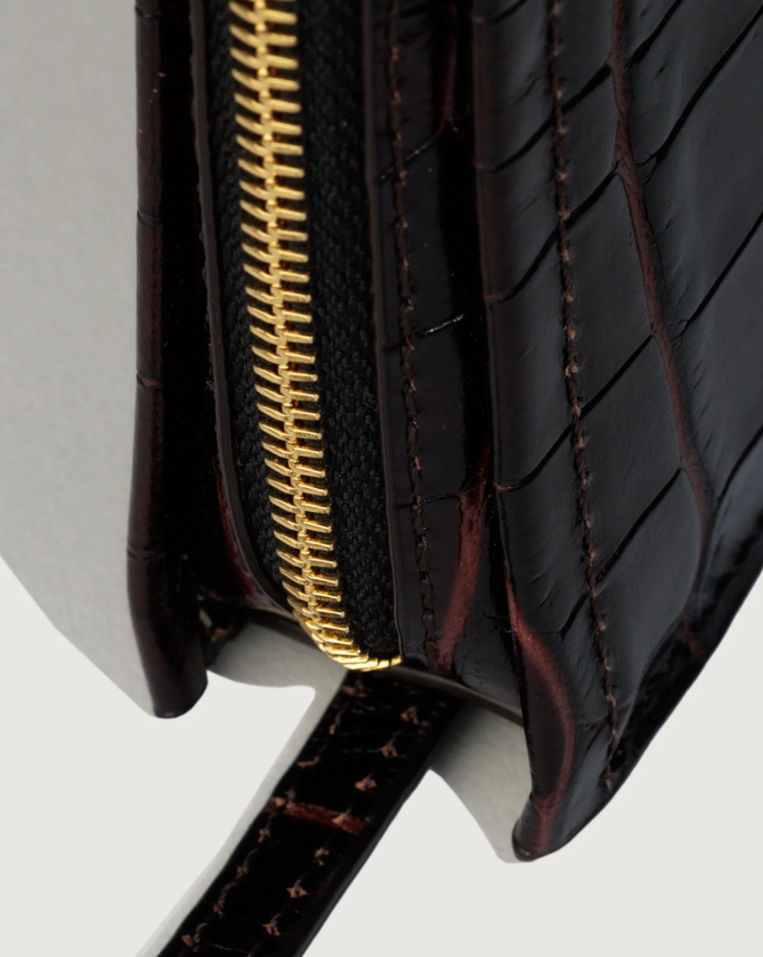 Yu Mei | Mini Vi Pouch | Sienna Croc | Palm Boutique