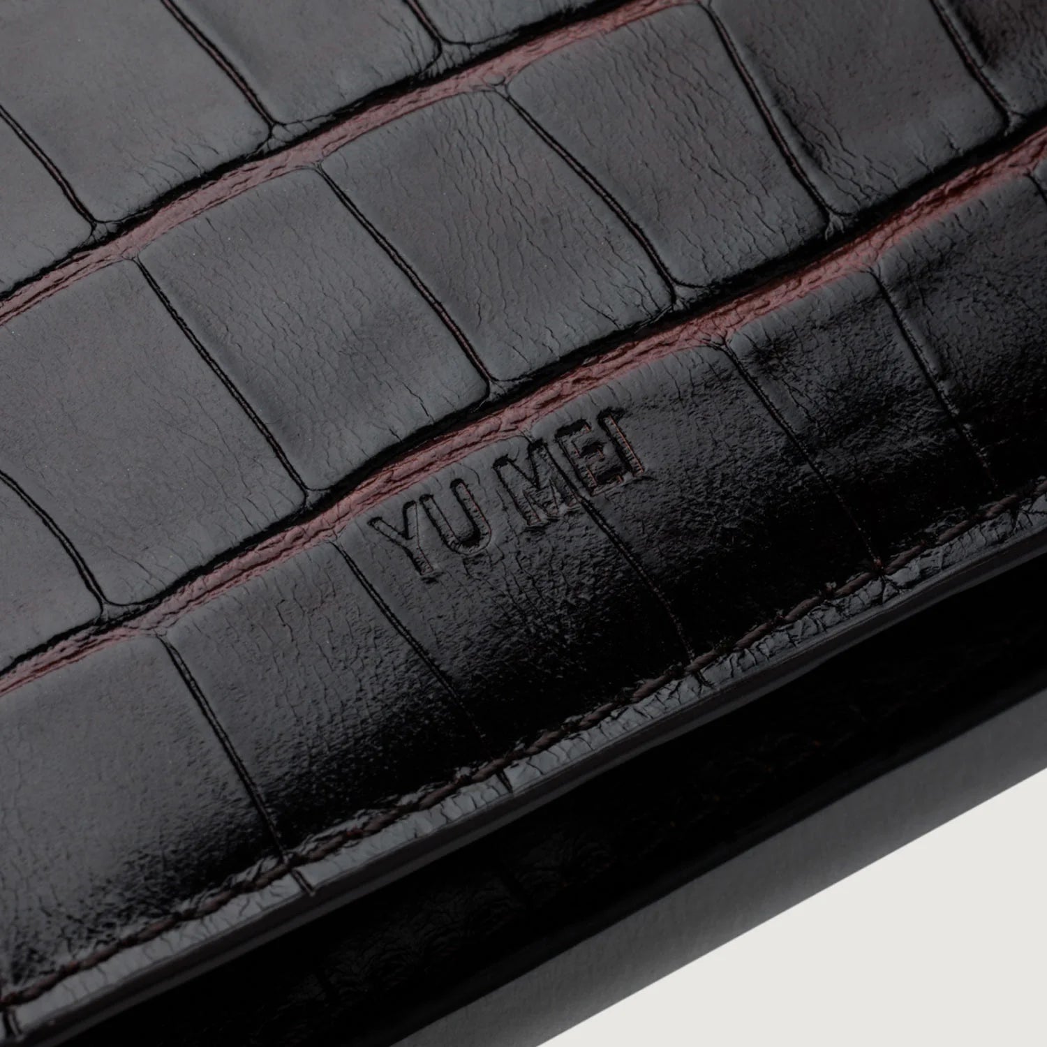 Yu Mei | Mini Vi Pouch | Sienna Croc | Palm Boutique